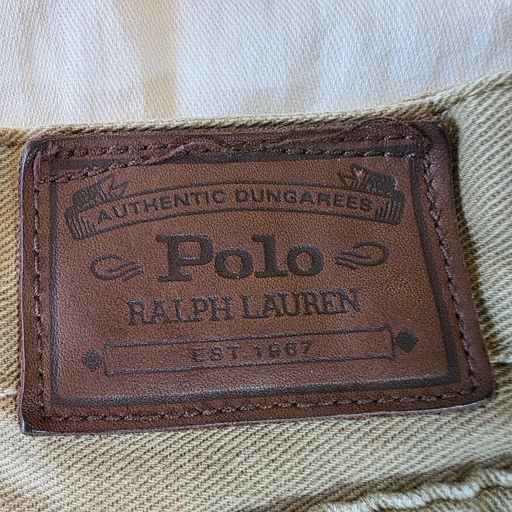 Polo Ralph Lauren Classic 867 Khaki Jeans Men's 40x31 Cotton Straight Fit Cotton
